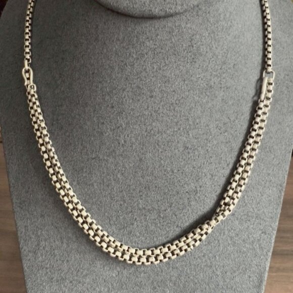 Stella & Dot Art Deco Necklace Amulet Amber Smoky Crystals Silver Tone Adjustabl - Picture 10 of 10